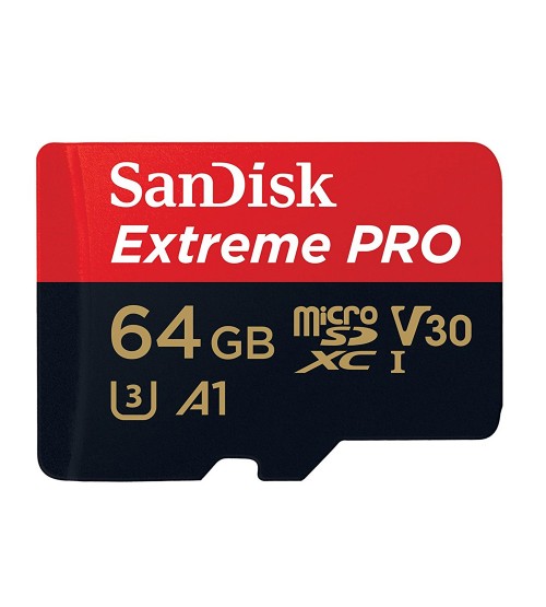 Sandisk Extreme Pro MicroSDXC Card Read 100MBs/Write 90MBs 64GB (With Adapter)